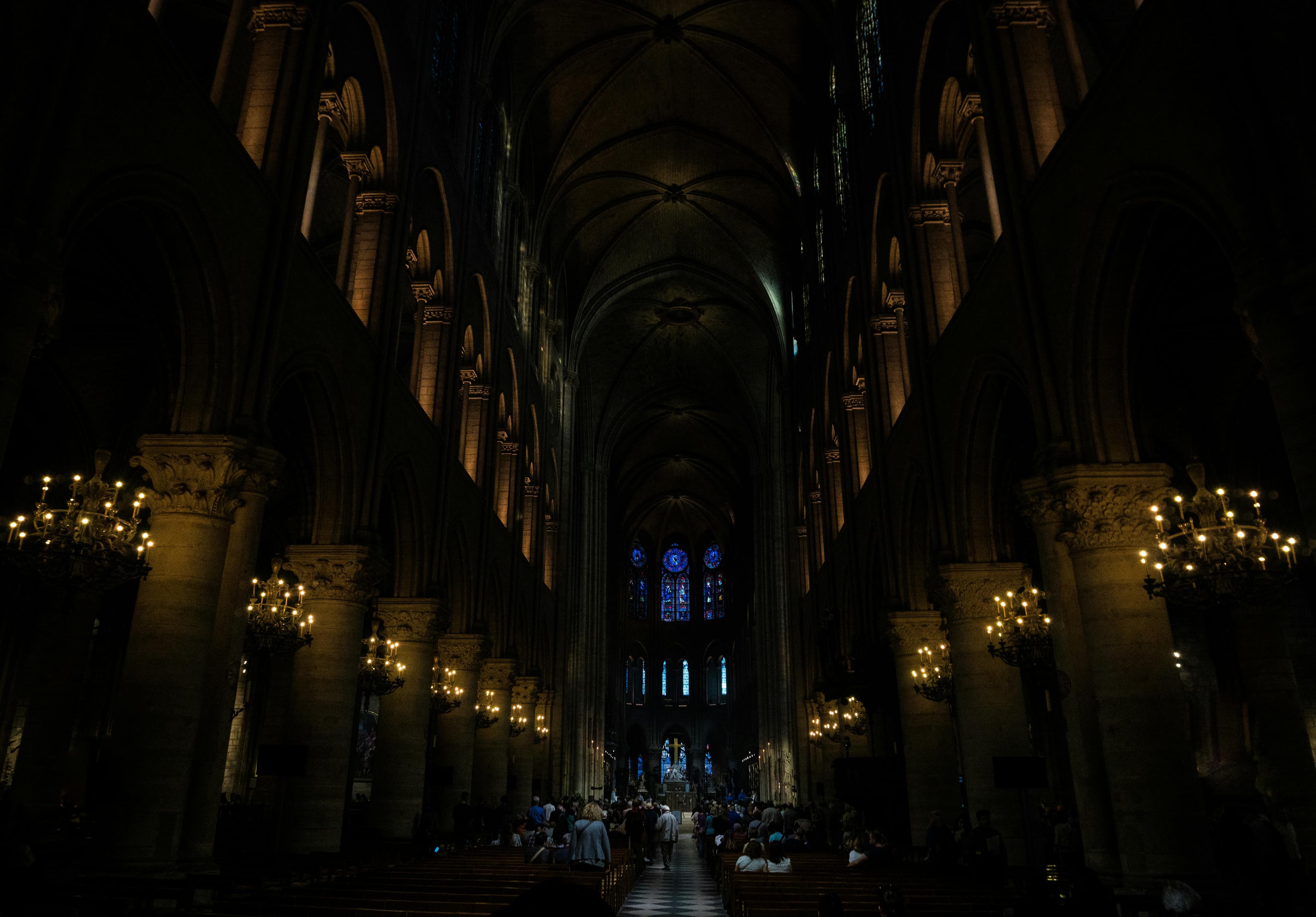 Before fire NOTRE DAME DARK